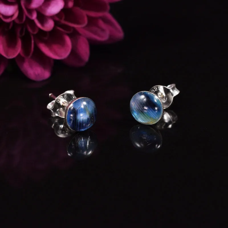 Silver Studs with Mother of Pearl