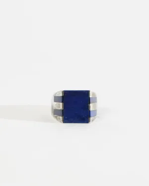 Silver x Lapis Lazuli Ring / size: 9