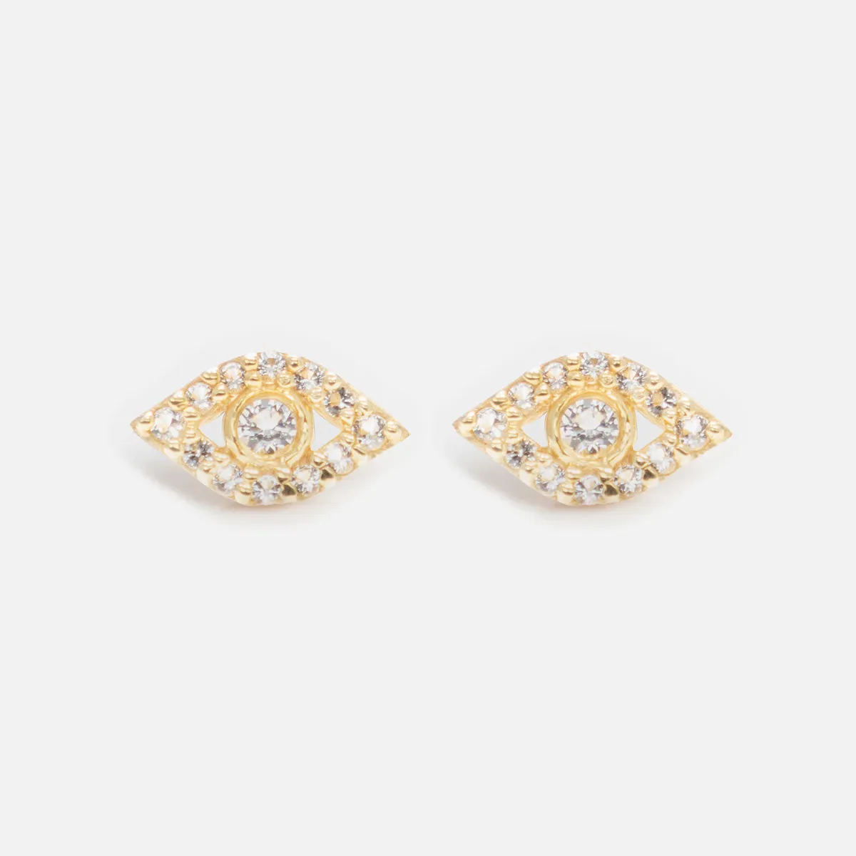 Solid Gold Flat Back Studs