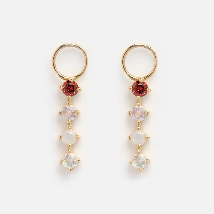 Solid Gold Grow Acrostic Earring Charms