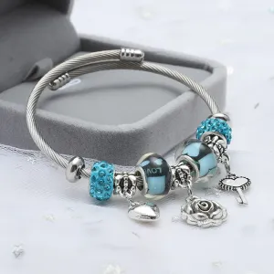 Special Steel Wire Bracelet Fashion Beaded Women's Bracelet European And American Popular Adjustable Bracelet