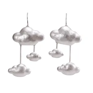 SS Triple Cloud Chandelier Earrings