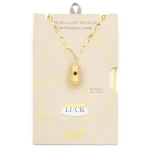 Stella Locket Necklace - Positive Energy/Pyrite/Gold