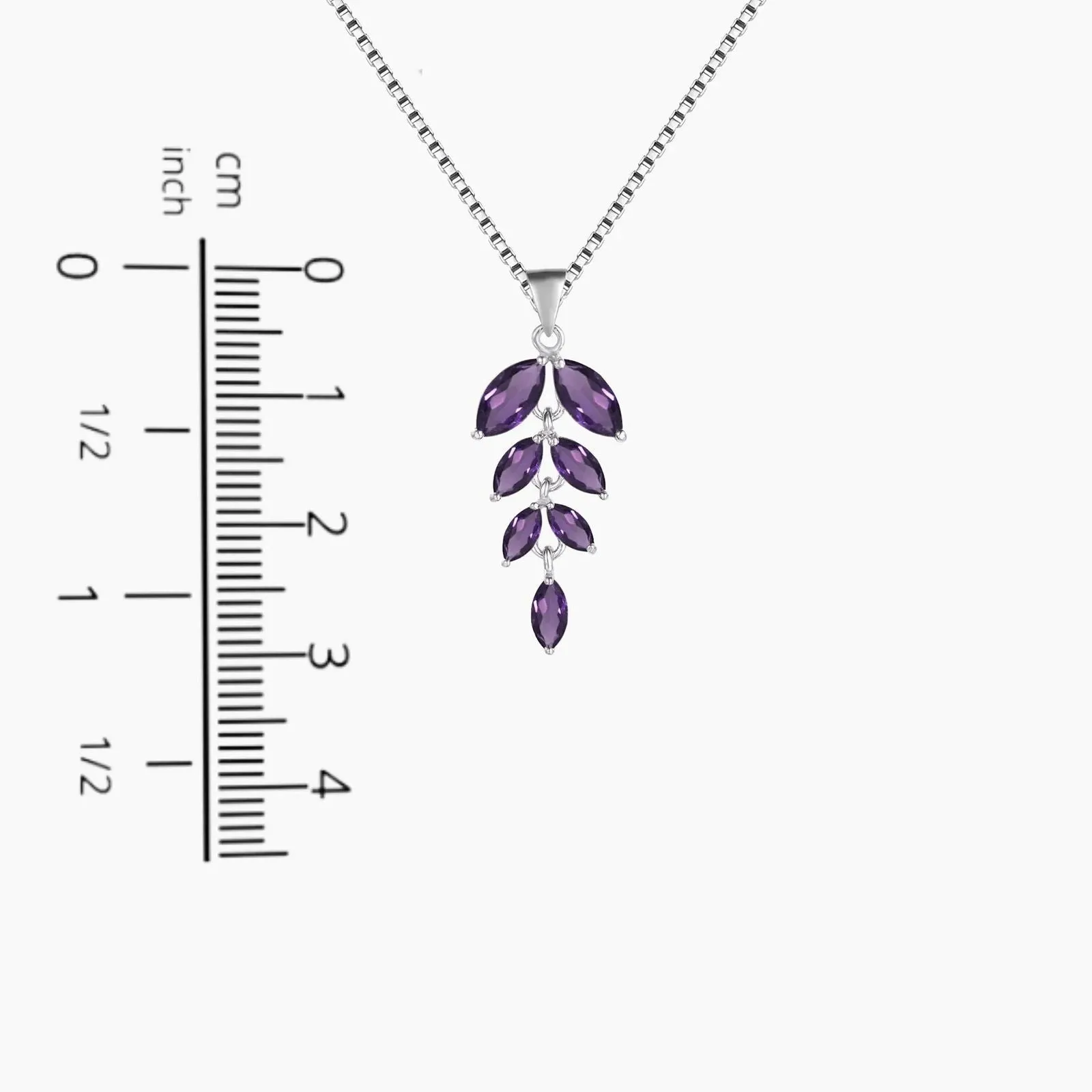 Sterling Silver Amethyst Necklace: February Birthstone Pendant