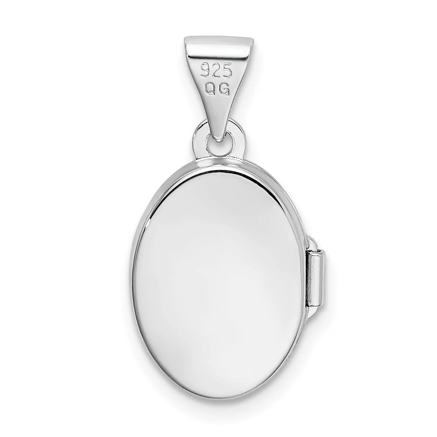 Sterling Silver Butterfly Oval Locket