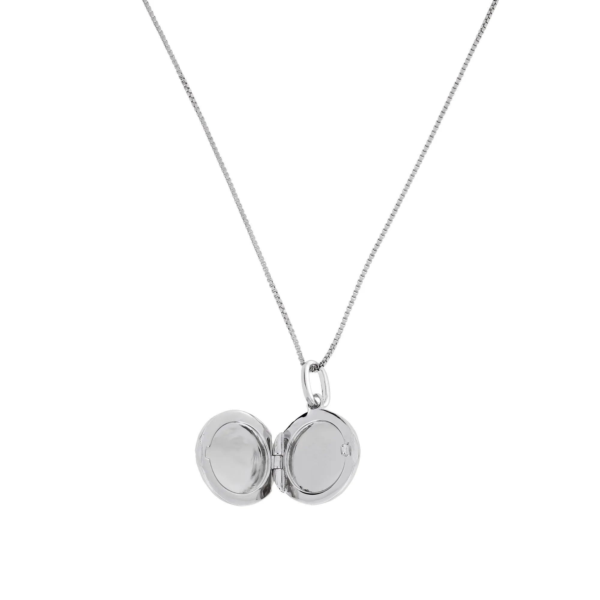 Sterling Silver Diagonal Textured Elements Locket Pendant
