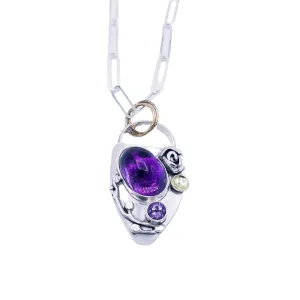 Sterling Silver Divine Dreams Necklace - Amethyst Pendant