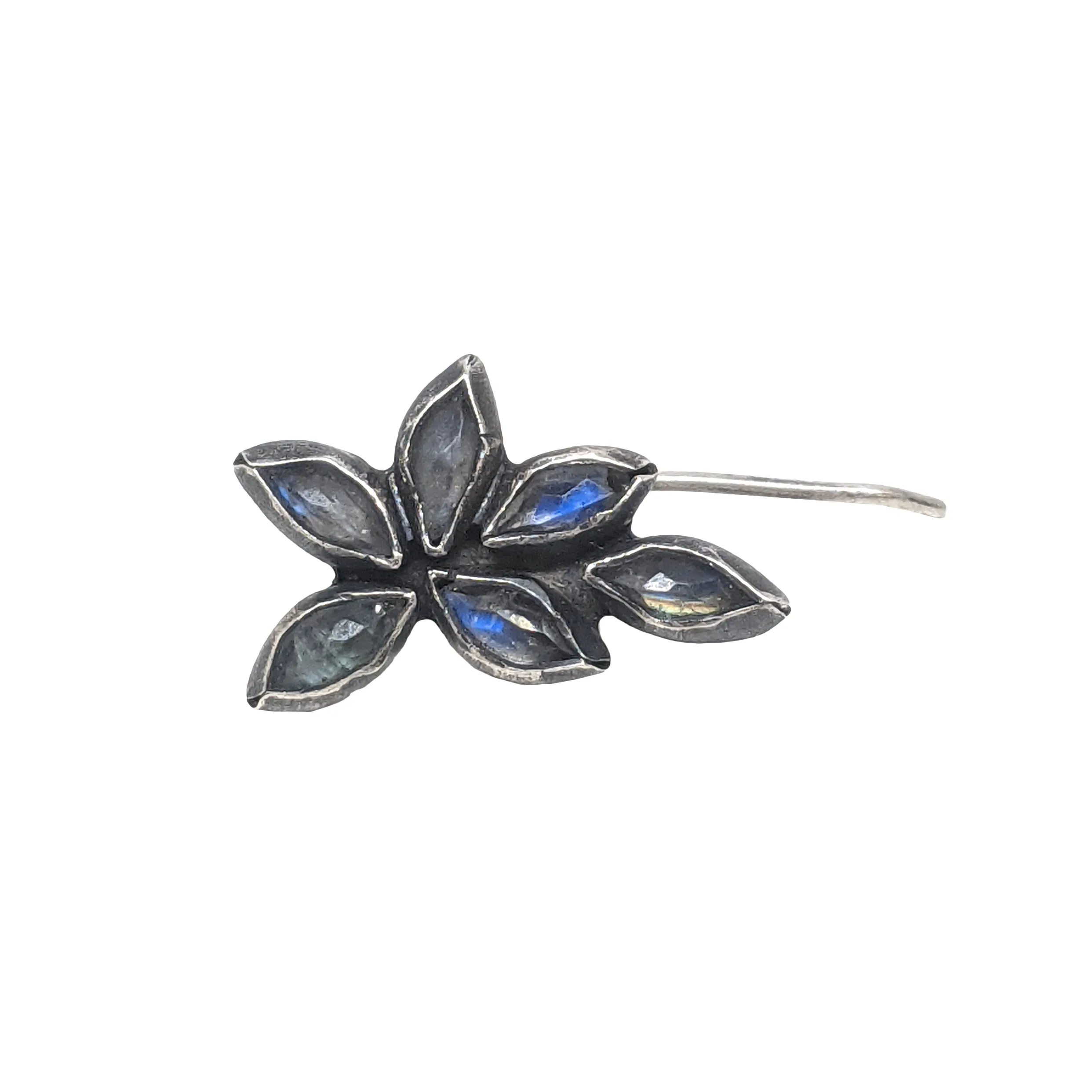 Sasha Walshs Sterling Silver Ear Climber Earring with Moonstone Accent