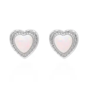 Suki Opal Heart Studs | 925 Sterling Silver