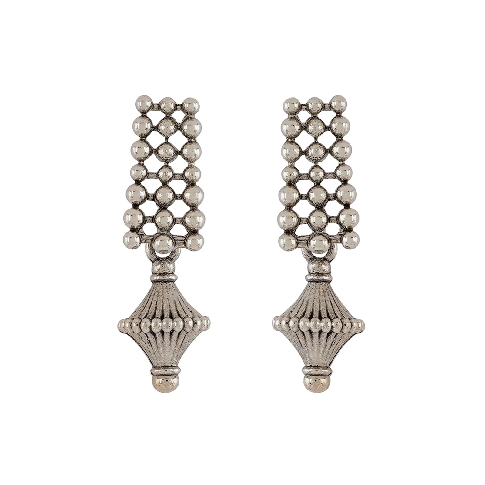 Teejh Bhonsle Silver Oxidised Necklace Set