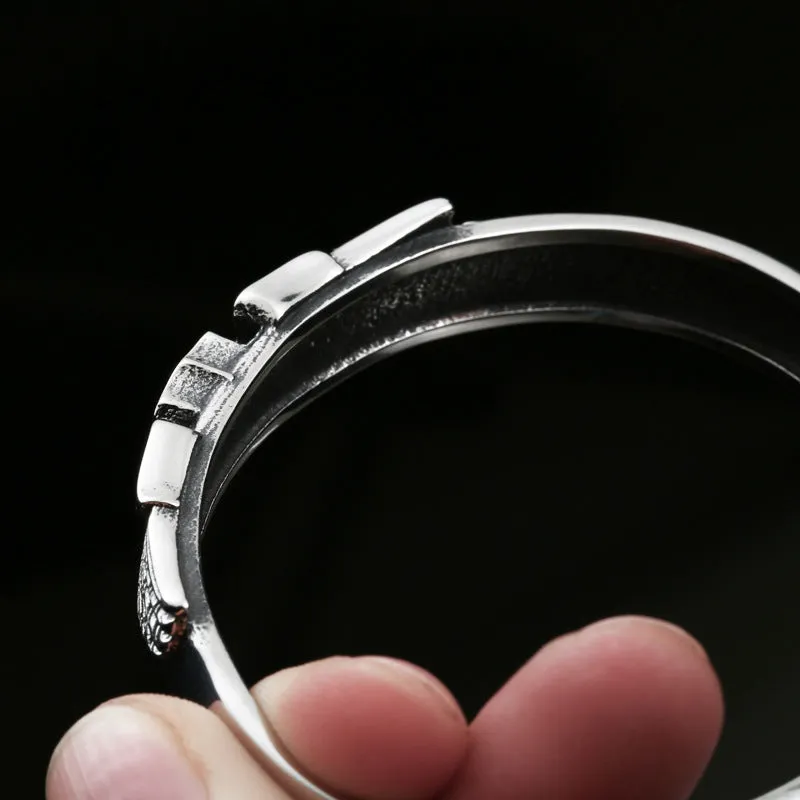 Titanium Steel World War II Air Force Flying Tigers Badge Bracelet