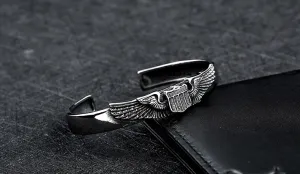 Titanium Steel World War II Air Force Flying Tigers Badge Bracelet
