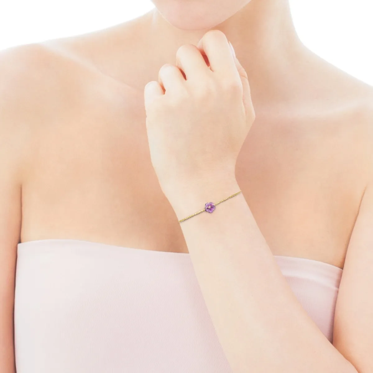 Tous Vita Bracelet in Gold with Amethyst and Diamonds 918531000