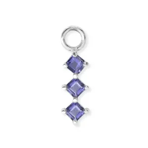 Trio Iolite Silver Charm