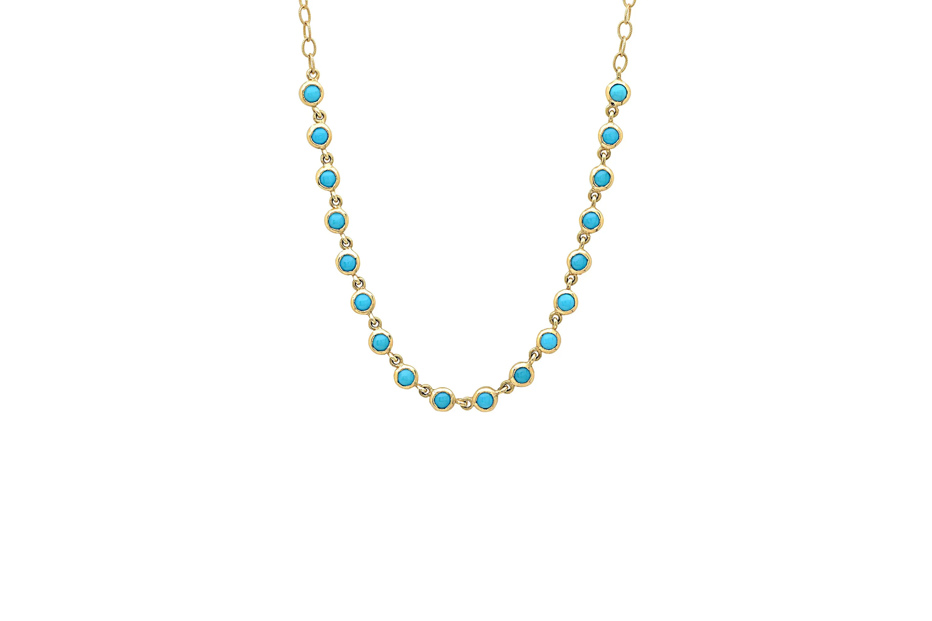 Turquoise Bezel Necklace