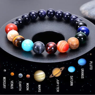Universe Galaxy Solar System Eight Planets Bracelet