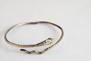 Vintage Egyptian 600 Silver Snake Bracelet