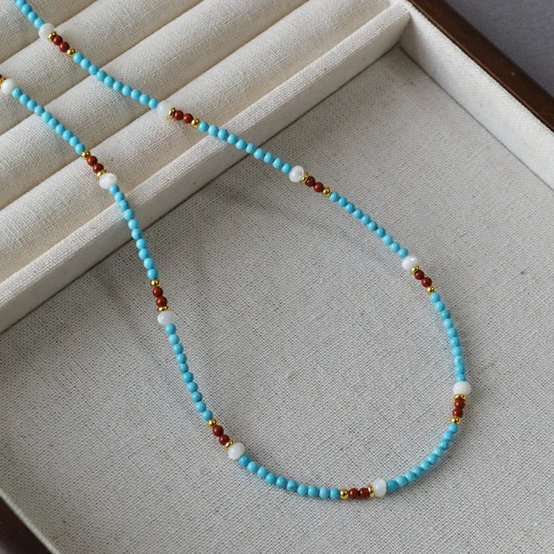 Vintage Turquoise Bead Necklace