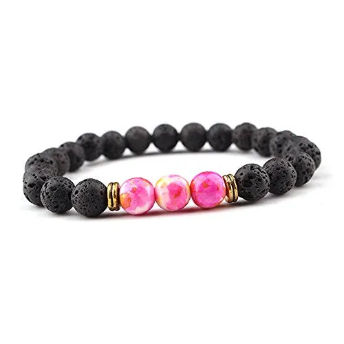 Volcanic stone tiger eye bracelet