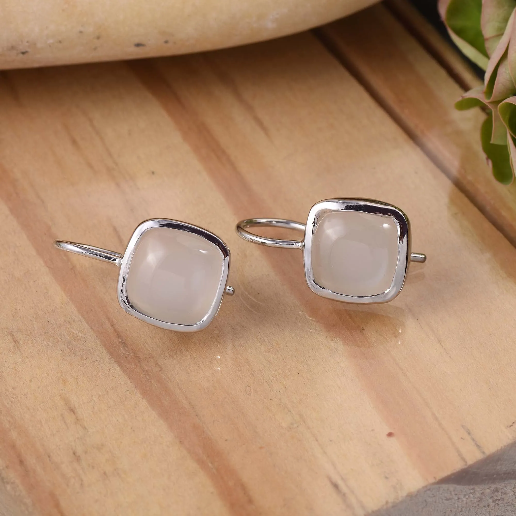 White Moonstone Cushion Drops