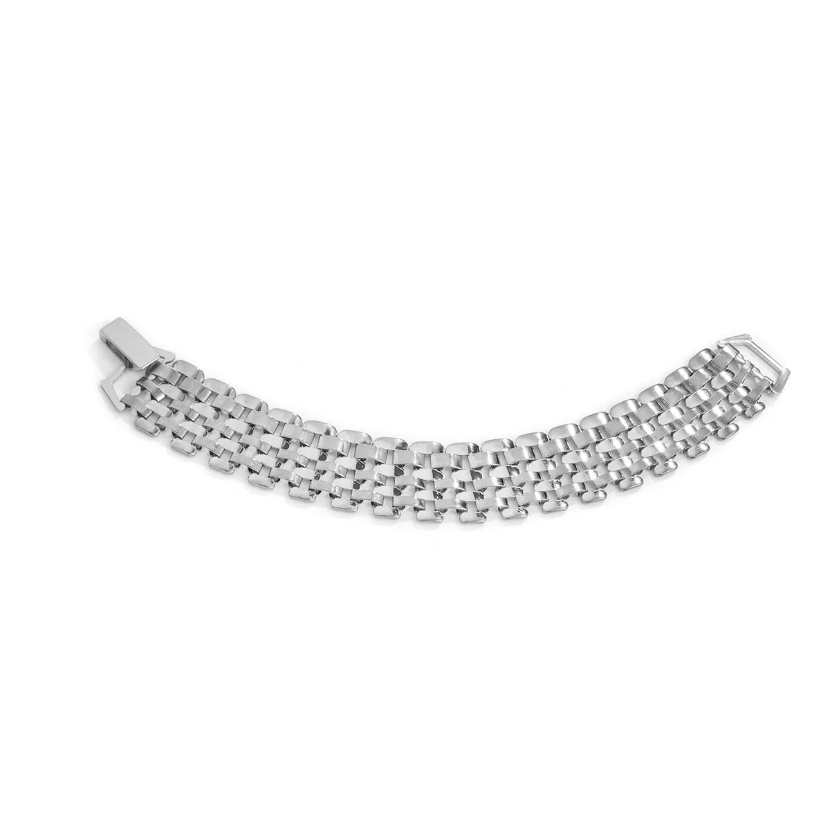 Wide Geometric Cold Wind Bracelet