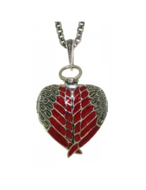 Wing Heart Locket Necklet