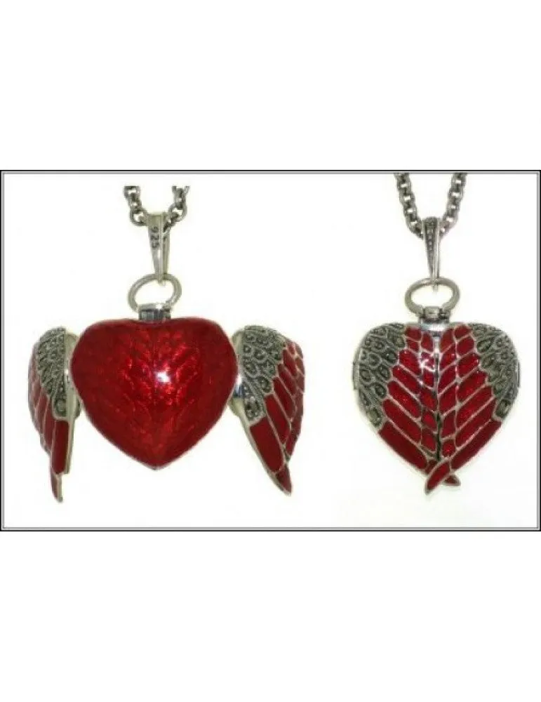 Wing Heart Locket Necklet