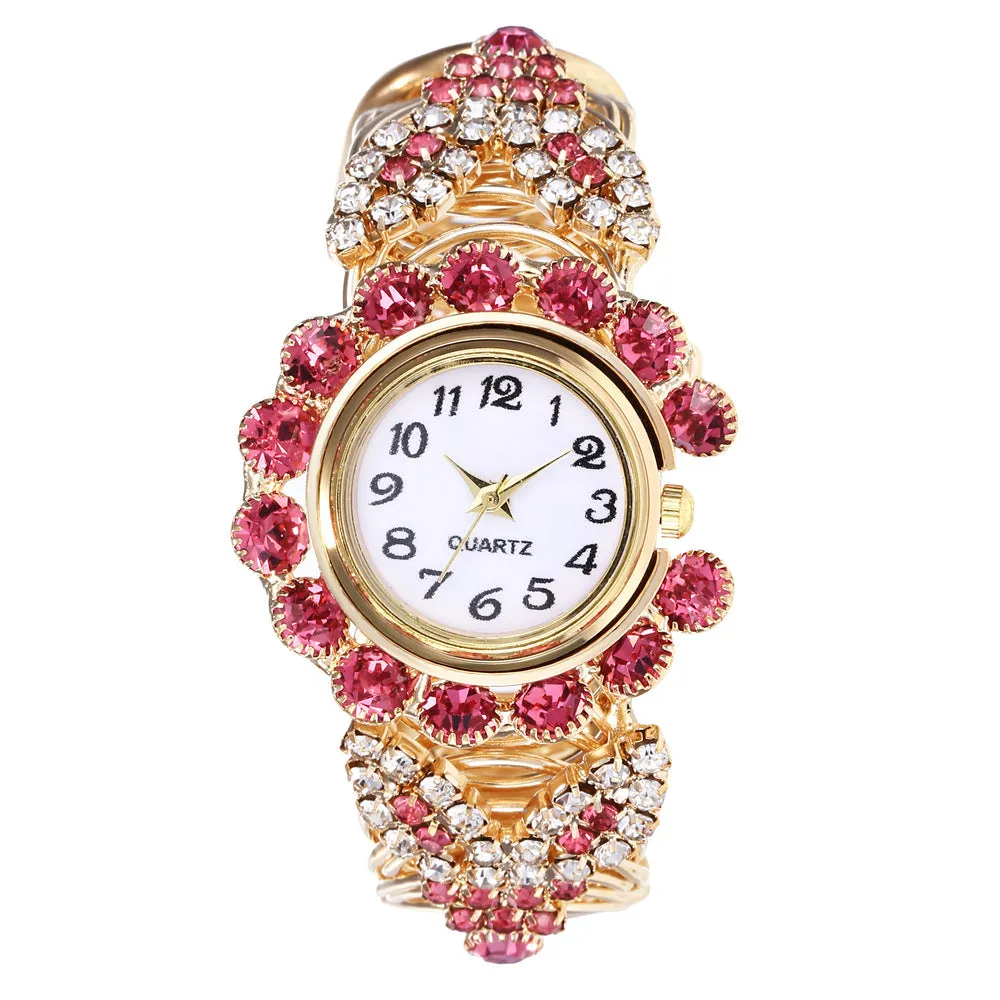 Women's Diamond Claw Chain Colorful Watch Fashion Student Bracelet Watch