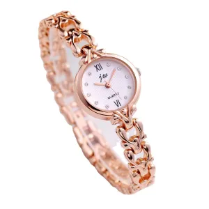 Women's Watch Steel Strap Bracelet Simple Elegant High-Grade Quartz Watch for Middle School Students