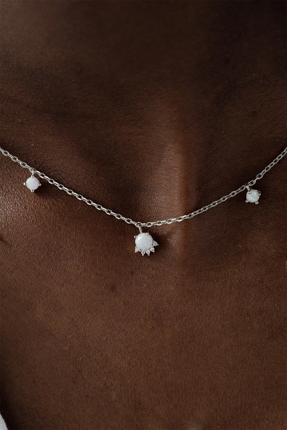 Y-Opal Hope Set Silver