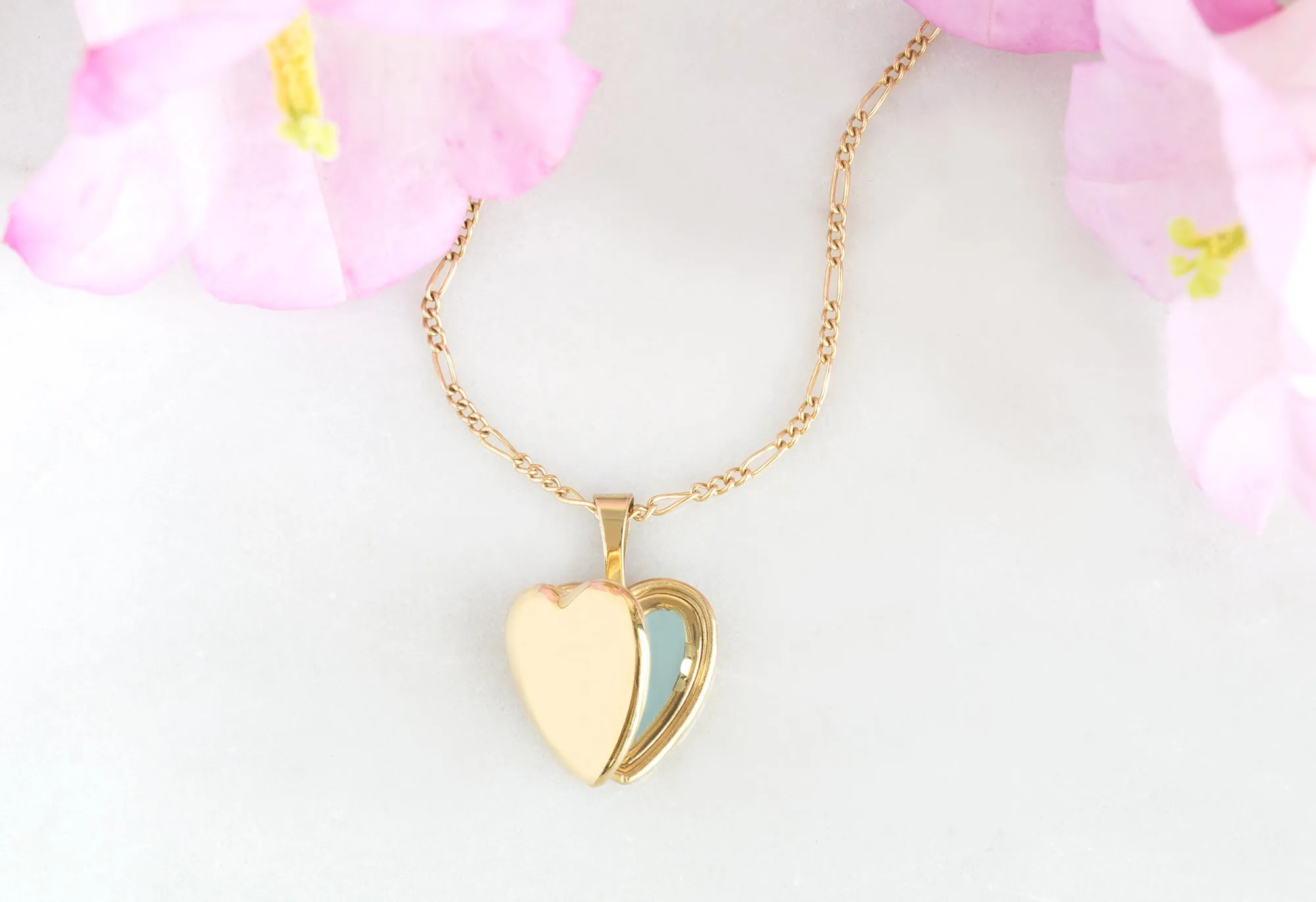 Yellow Gold Filled Mini Sweetheart Locket Necklace