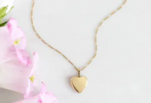 Yellow Gold Filled Mini Sweetheart Locket Necklace
