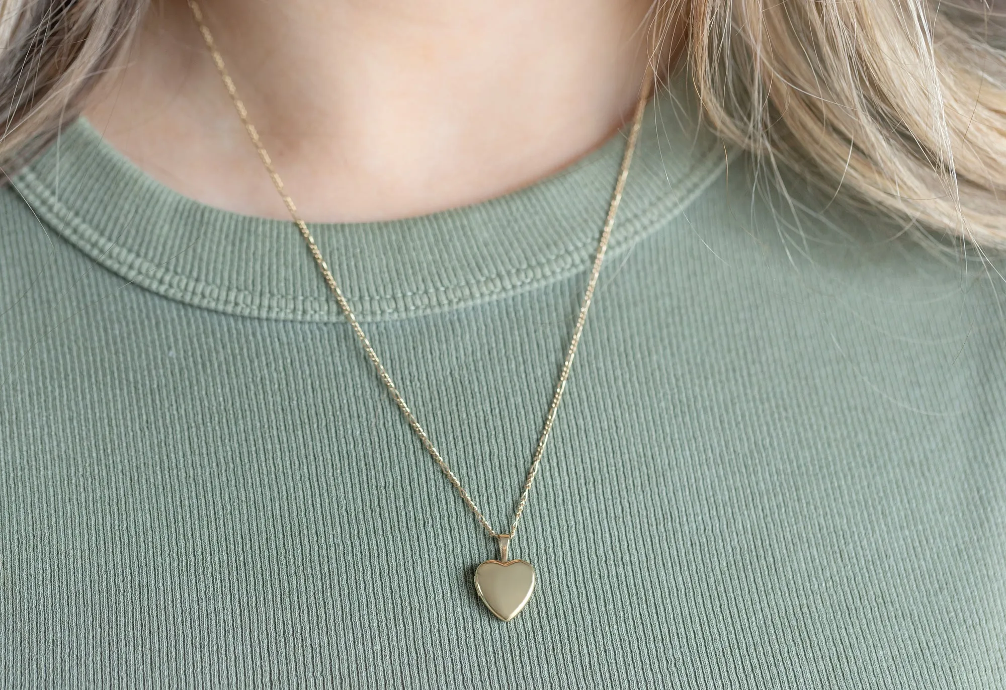 Yellow Gold Filled Mini Sweetheart Locket Necklace