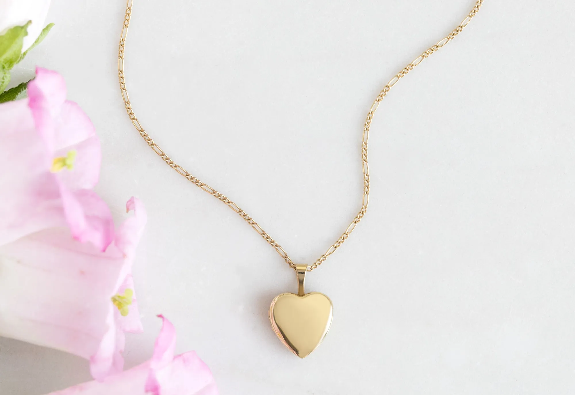 Yellow Gold Filled Mini Sweetheart Locket Necklace